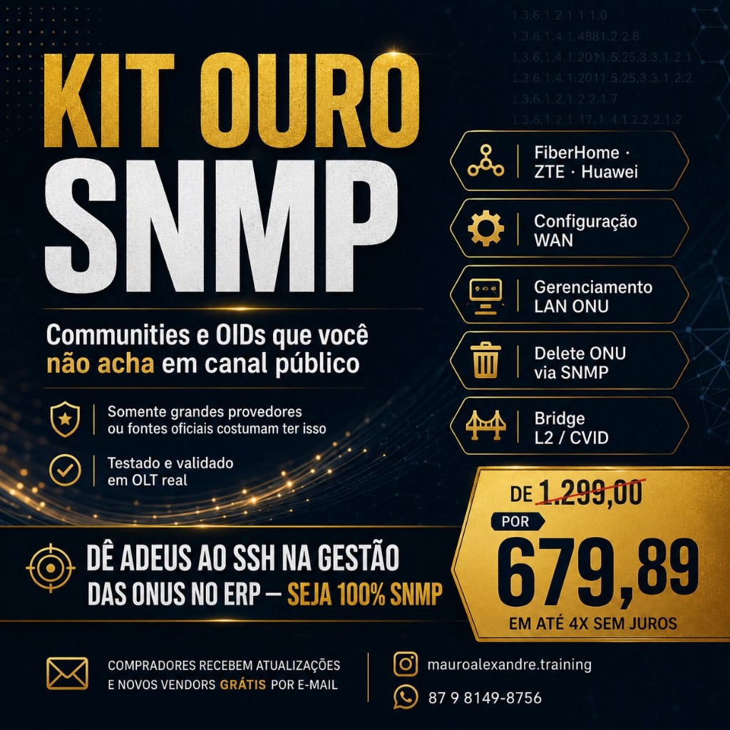 Kit Ouro SNMP — communities e OIDs